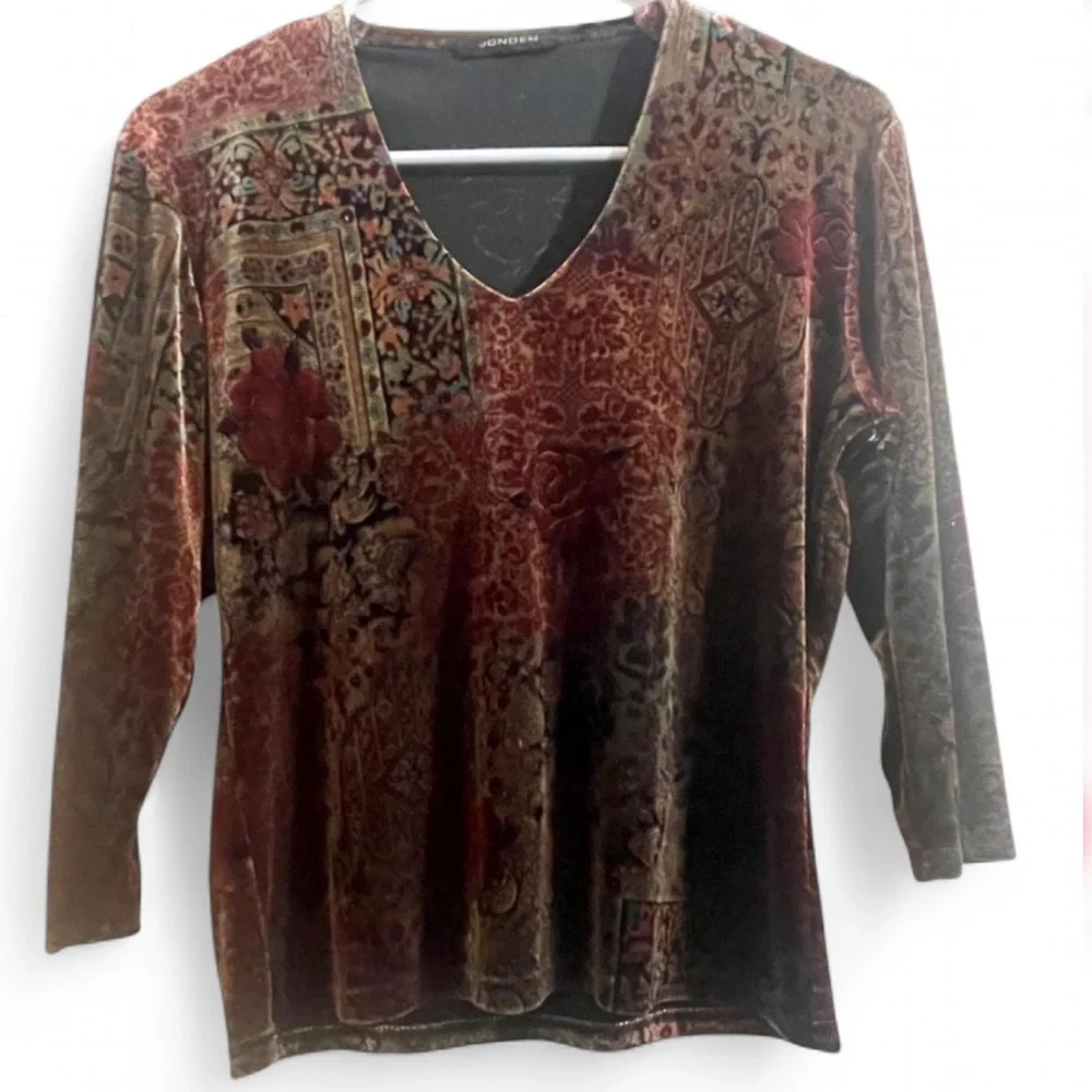Jonden Colorful V-Neck Blouse - Picture 1 of 4